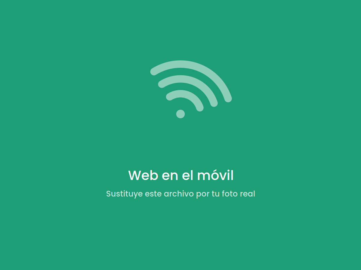 Web de un comercio local vista en un teléfono móvil